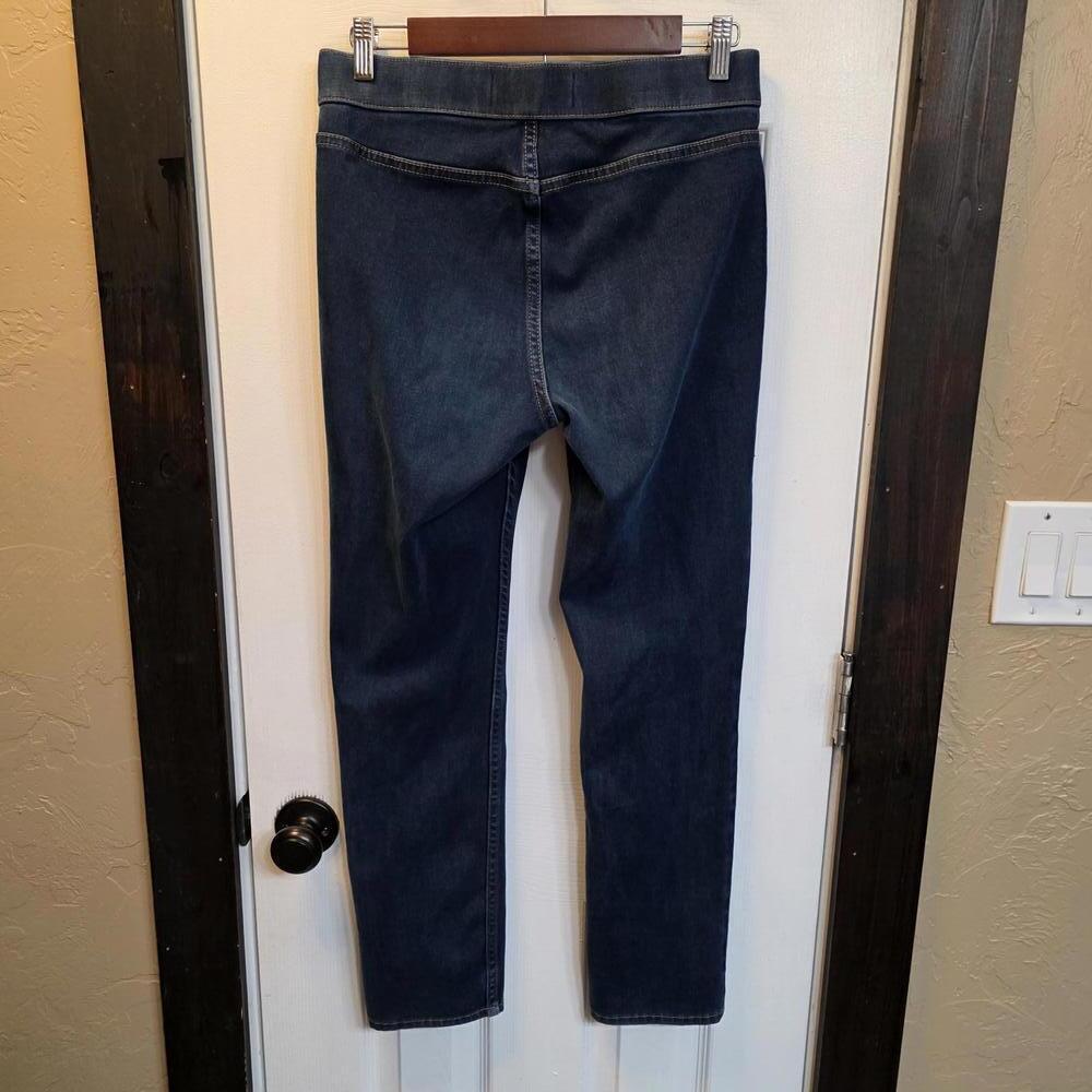 Soft Surroundings Dark Blue Denim Jeggings with Stretch Waistband- Small - Picture 2 of 9
